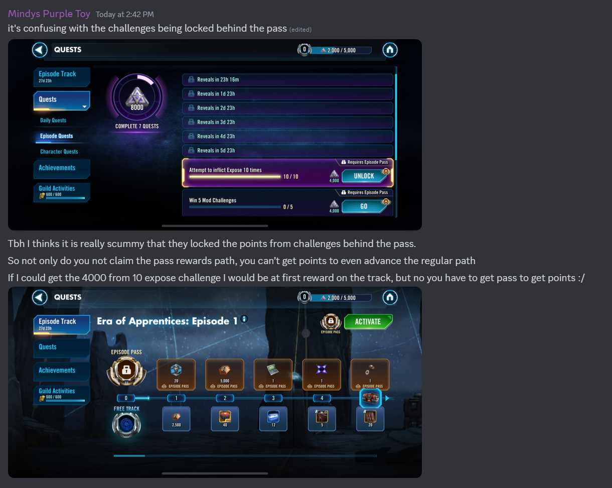 Did you really lock regular path points behind the Episode pass? | EA ...