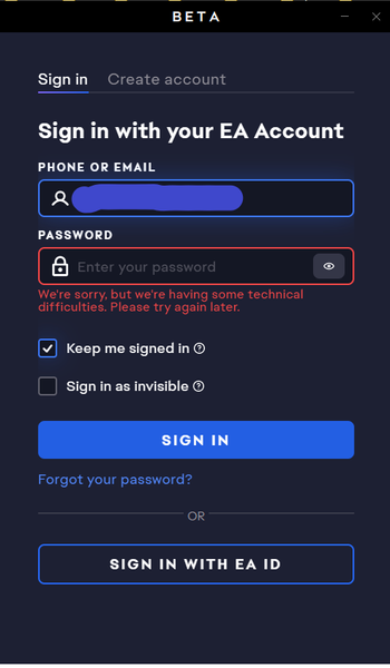 EA Desktop sign in problem | EA Forums - 7496726
