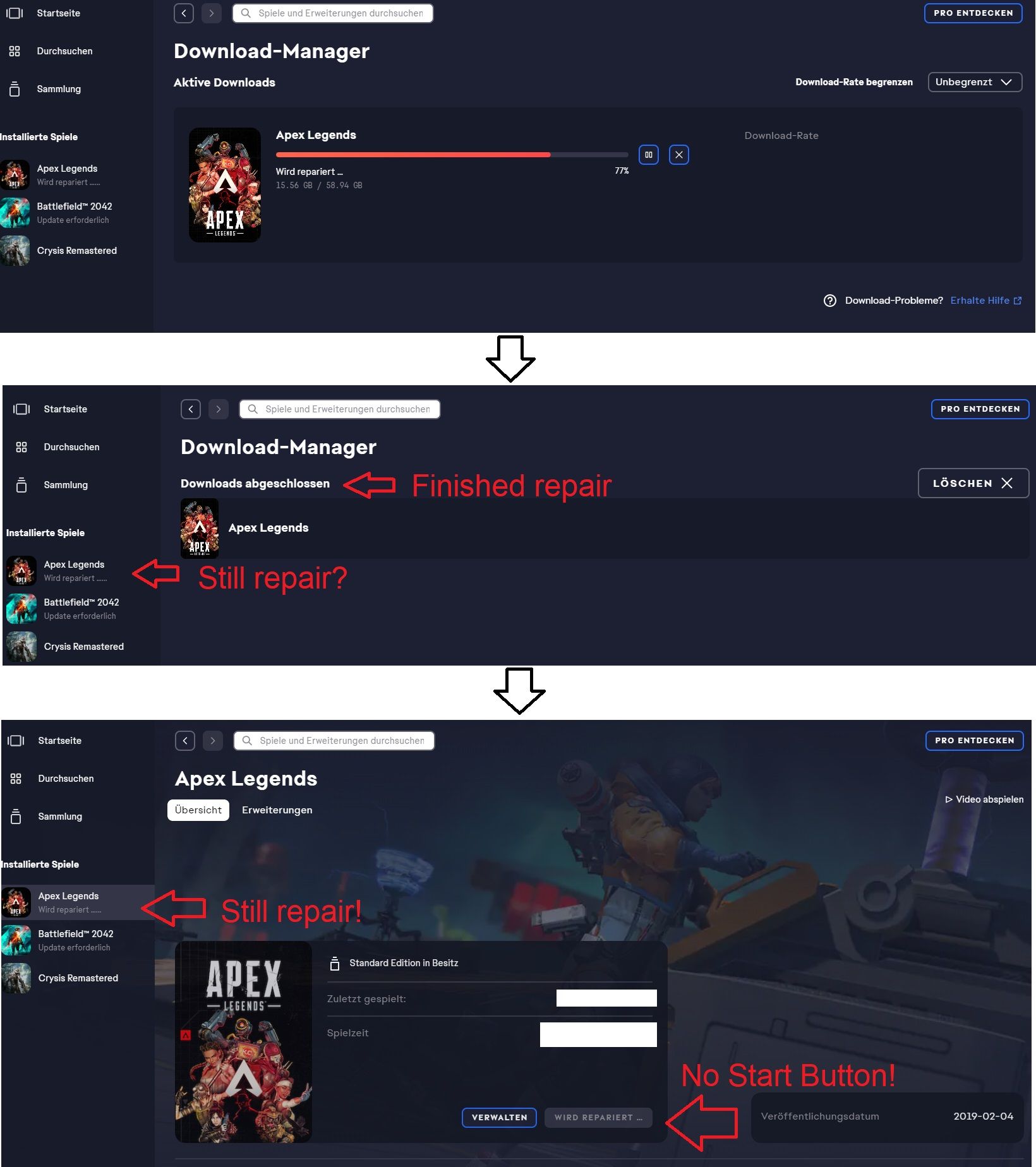 EA App - Spiel reparieren | EA Forums - 7520440