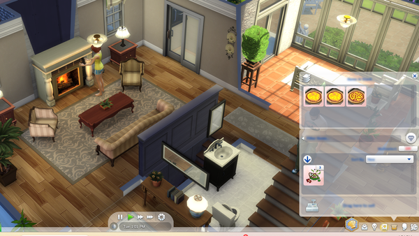 Sim’s Inventory showing spoiled items grouped under a red-highlighted icon with a trash symbol; the stack is open, detailing each spoiled item