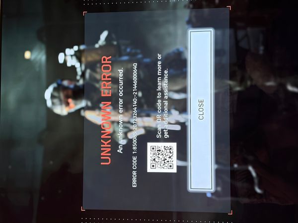 Error code 1:85008S:20123264140:6554 1Q | EA Forums - 12739370