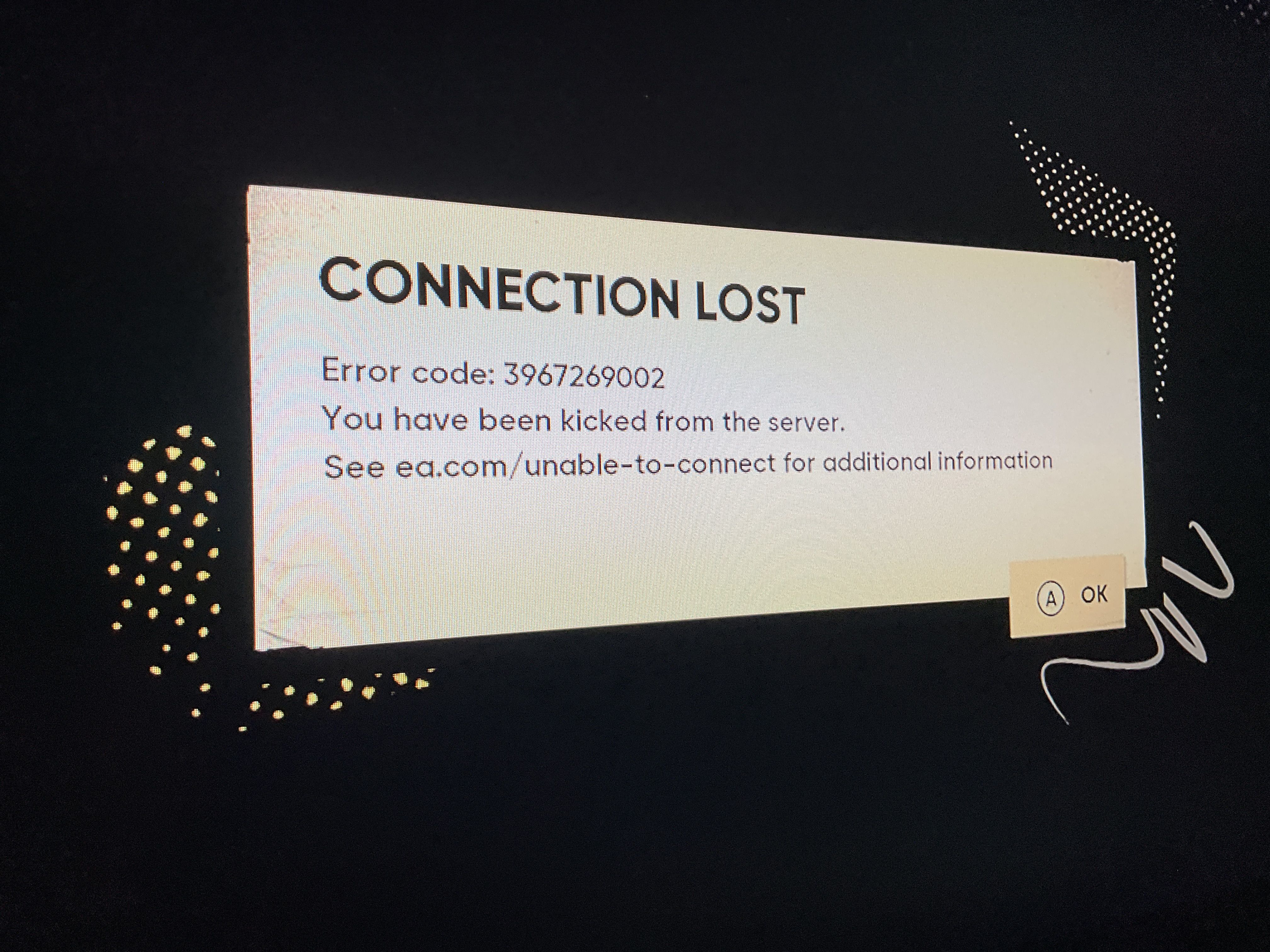 You have been kicked from the server” | EA Forums - 12720988