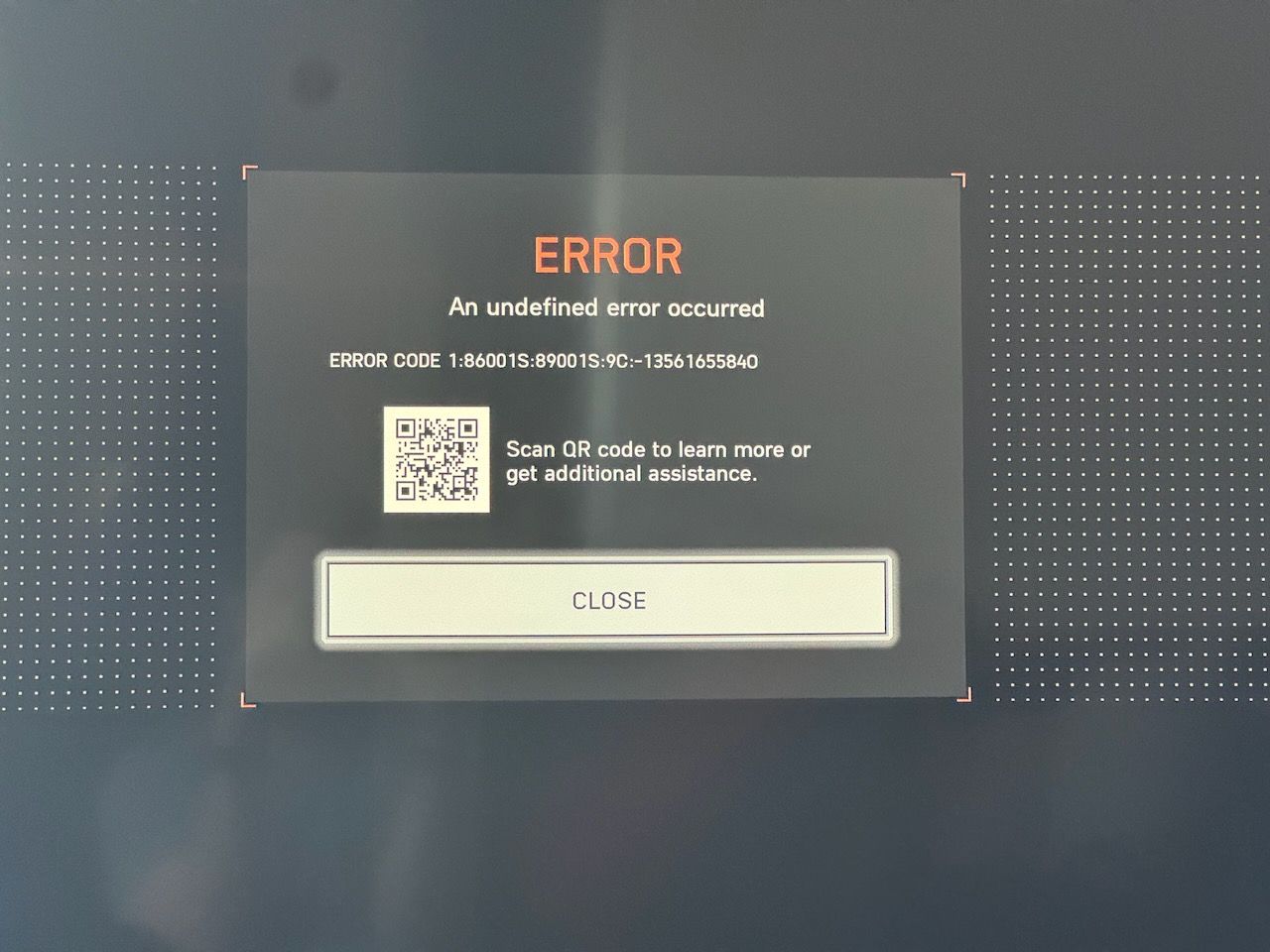 ERROR CODE 1:86001S:89001S:9C:-13561655840 on Xbox | EA